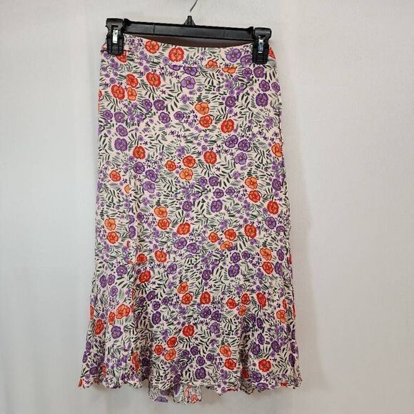 Lulus Size Small Women's Floral Wrap Midi Skirt Boho U - Picture 1 of 7
